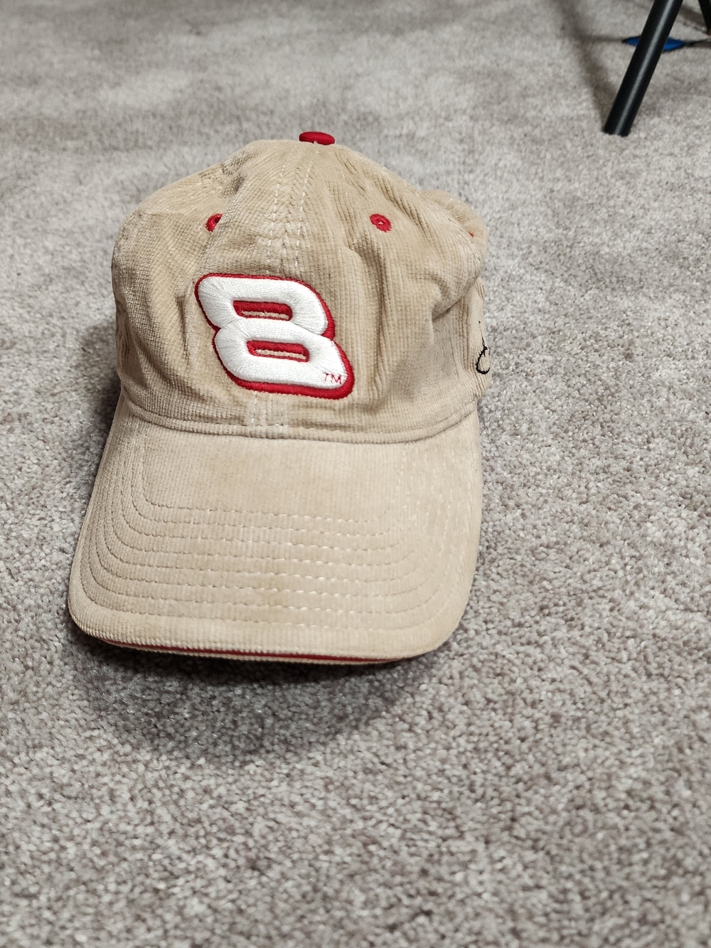 Budweiser Tan Corduroy Hat with Red Accents